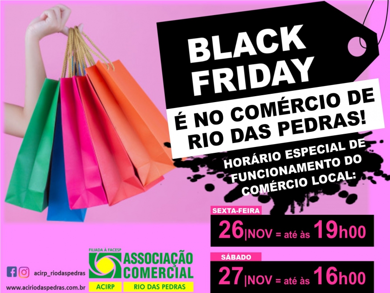 BLACK FRIDAY É NO COMÉRCIO DE RIO DAS PEDRAS!
