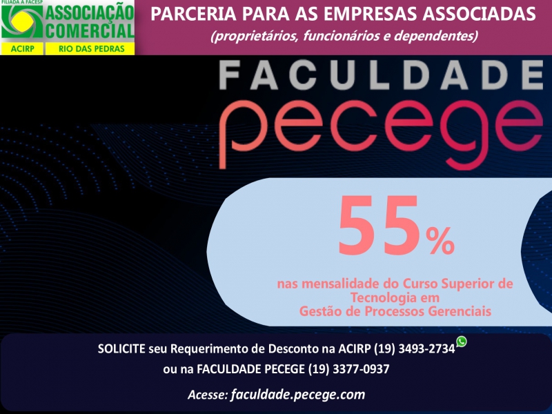 PARCERIA: ACIRP e Faculdade PECEGE